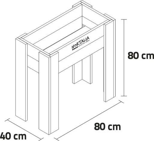 Mesa Cultivo Madera Gardenbrico S80 — foto 3