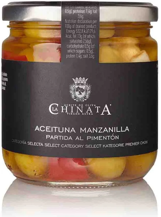 Aceituna Manzanilla Partida Al Pimentón 350ml