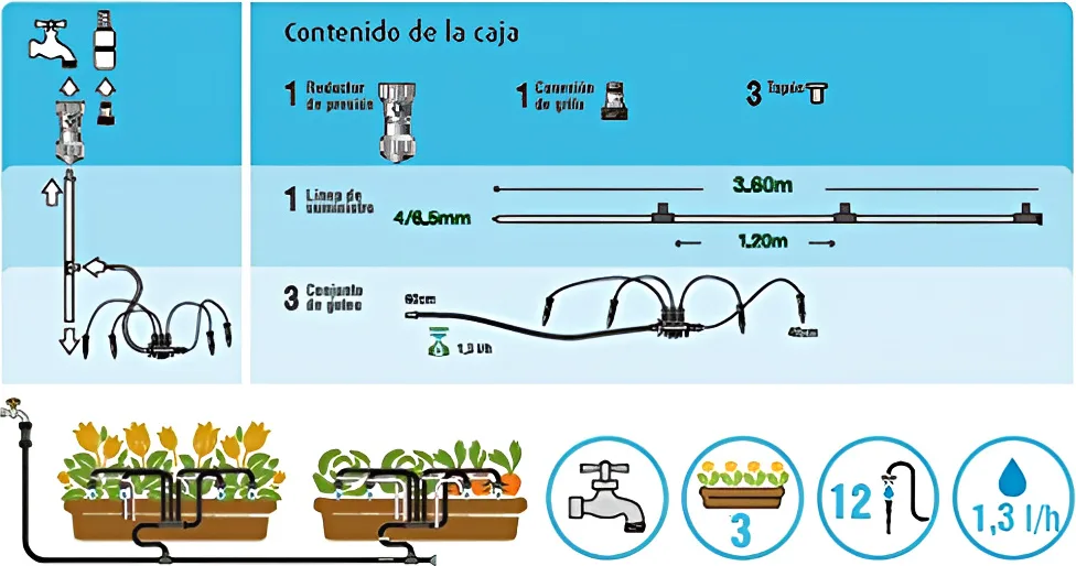 Set Riego Goteo Patio kit 12 — foto 3