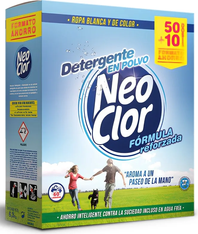 Detergente en Polvo Lavadora Neoclor 50+10 Env 3,75kg