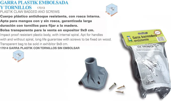 Garra Plastik con Tornillos