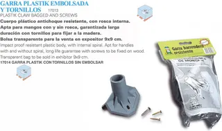 Garra Plastik con Tornillos