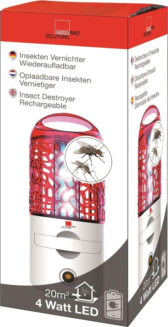 Lampara Recargable Mata Insectos Moscas y Mosquitos Led 4 Watt — foto 3