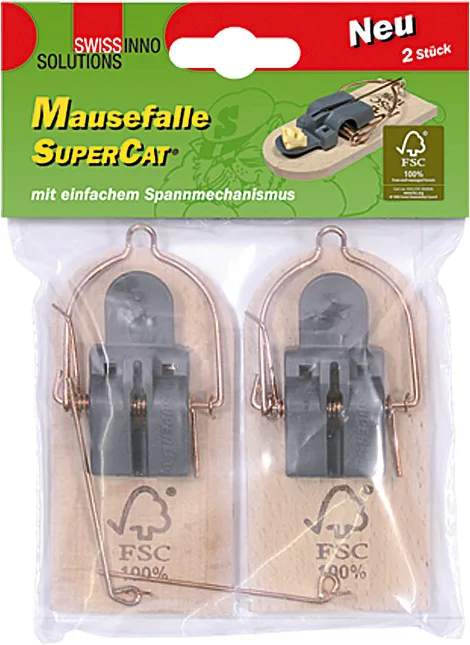 Supercat Trampa de Ratones de Madera Fsc