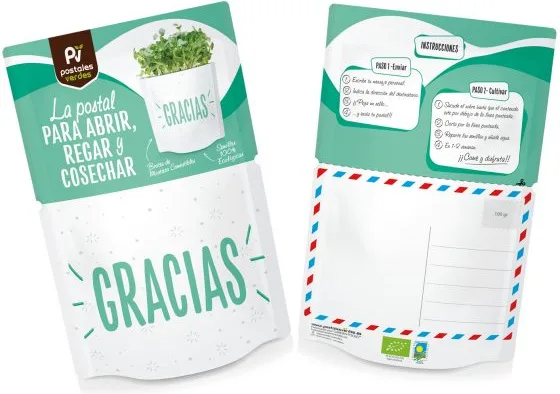 Postal Gracias -germinados Mostaza — foto 2