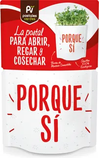 Postal Porque Si -germinados Mostaza