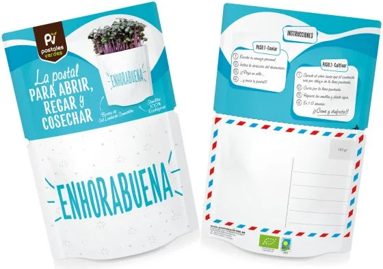 Postal  Enhorabuena -germinados Lombarda — foto 2