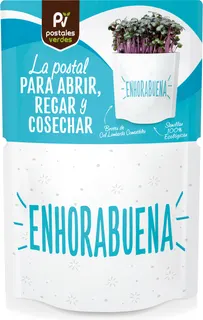 Postal  Enhorabuena -germinados Lombarda