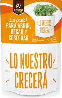 Postal Lo Nuestro Crecera -germinados Brocoli