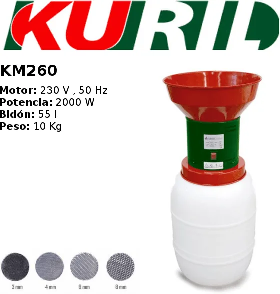 Molino Cereales Kuril Km260 2000w — foto 2