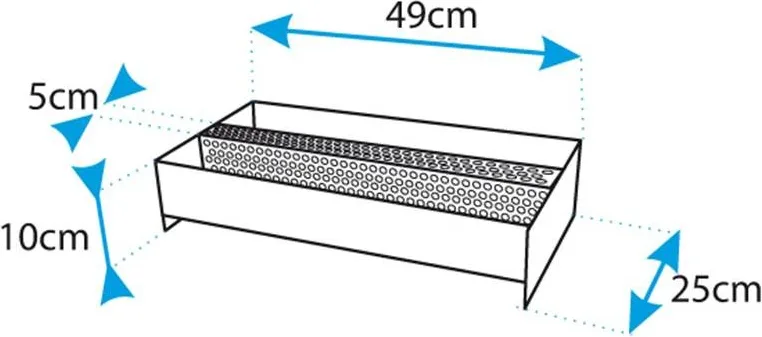 Cesta Metalica Quemador de Pellets 49x25x10 cm — foto 4