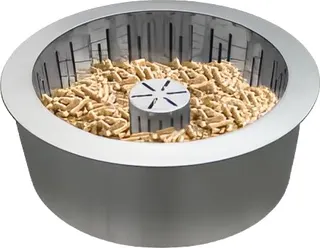 Quemador Pellet acero Inox Doble Capa C/cesta Recoge Cenizas Pb25