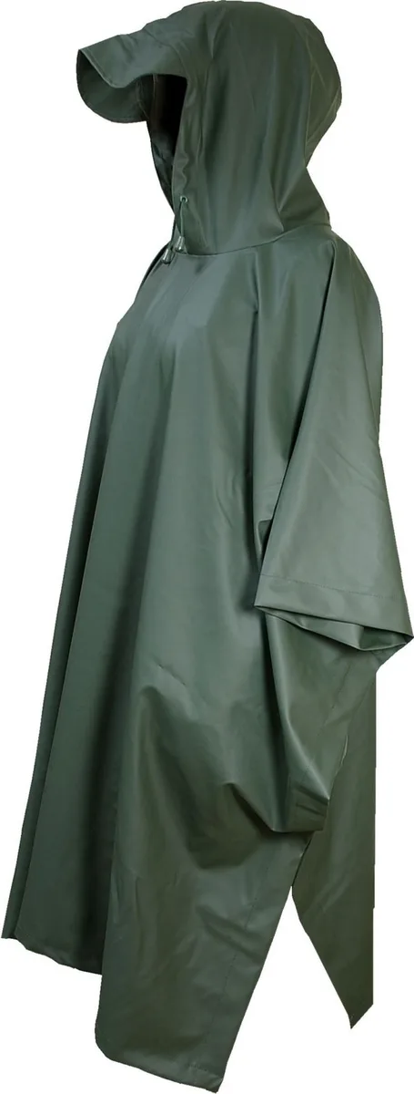 Poncho de Agua Pvc Verde Extrafuerte