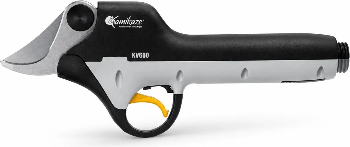 Tijera de poda a batería Kamikaze KV600 · corte progresivo Ø 35 mm · batería externa 44 V 4,4 Ah