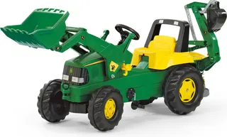Tractor John Deere con Bulldozer y Excavadora