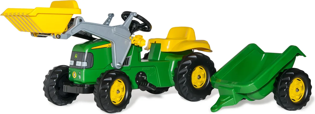 Tractor Bulldozer con Remolque John Deere