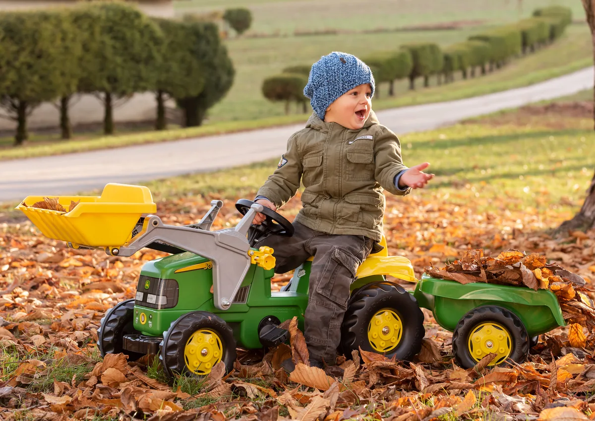 Tractor Bulldozer con Remolque John Deere — foto 2