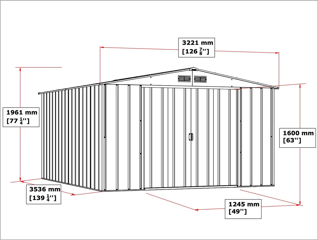 Caseta Metalica Jardin Duramax Modelo ECO Shed 8x8 — foto 10