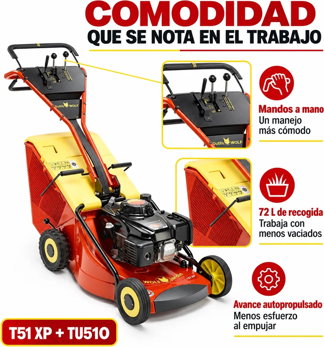 Cortacesped Outils Wolf T51 XP +TU510 — foto 6