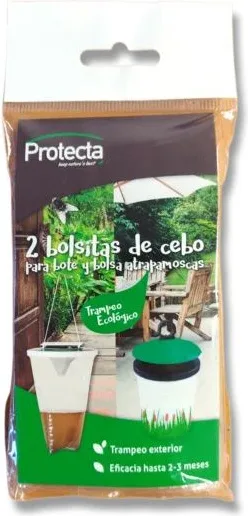 Recambio Bolsa/bote Atrapamoscas Protecta 2 Sobres