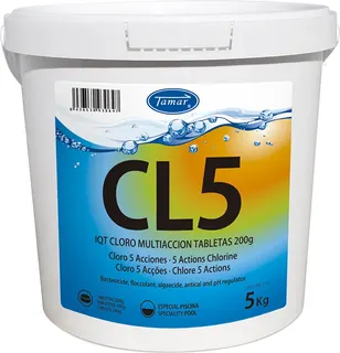 Cloro 5 Acciones en Tabletas de 200g 5 kg