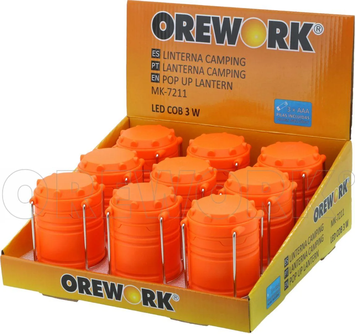 Linterna / Lampara Farolillo Camping Led Cob 3 W + Pilas Orework — foto 3
