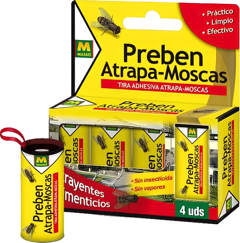 Atrapa Moscas Tira Adhesiva Preben 4 unidades