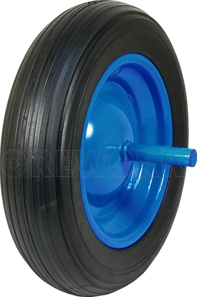 Rueda Carretilla Obra Impinchable Metal Azul