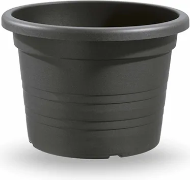 Maceta Cilindro Plastico Antracita 20cm