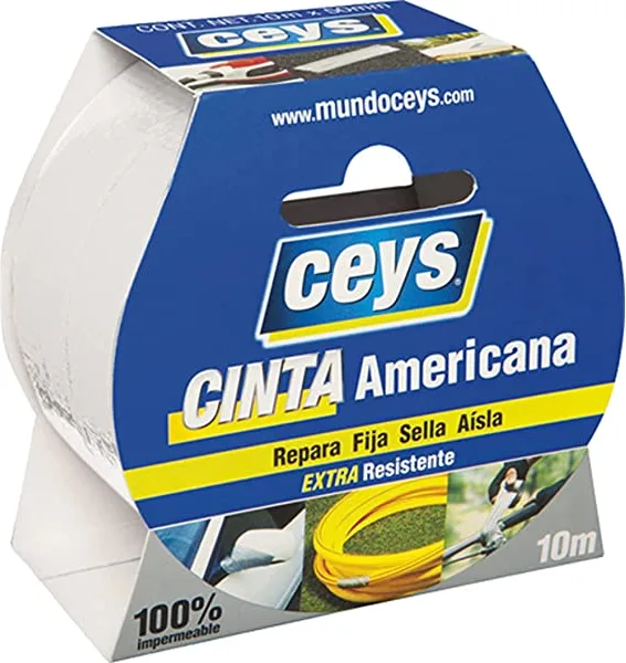Cinta Americana Ceys Plata Rollo 10 Metros