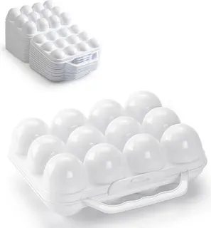 Huevera Plastico Blanca