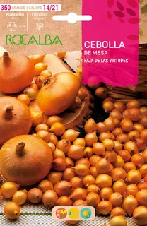 Semilla Bulbo Cebolla Paja Virtudes Calibre 14/21 350 Gramos