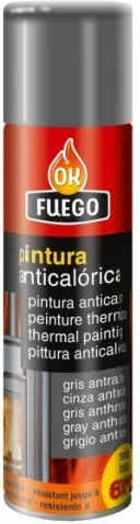 Pintura Anticalorica 600º 400 ml Negra Ok Fuego