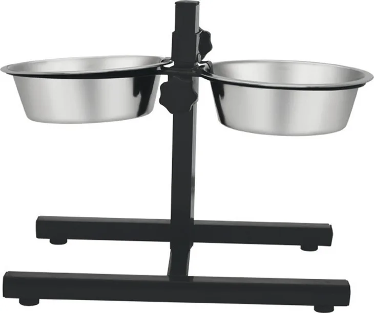 Comedero Perros Doble con Soporte l
