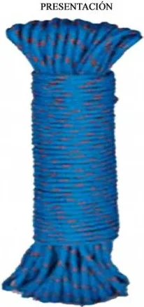 Cuerda Poliéster / Trenzado Color Azul Fluor 3mm 20 metros