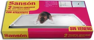 Sanson Trampa Ratas Adhesiva para Ratas y Ratones 2 ud
