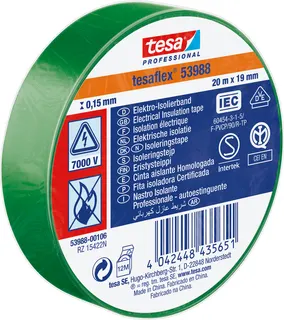 Cinta Aislante Tesa Verde 19 mm 20 Metros