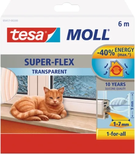 Burlete Tesamoll Premium Transparente 9mm 6 metros — foto 2