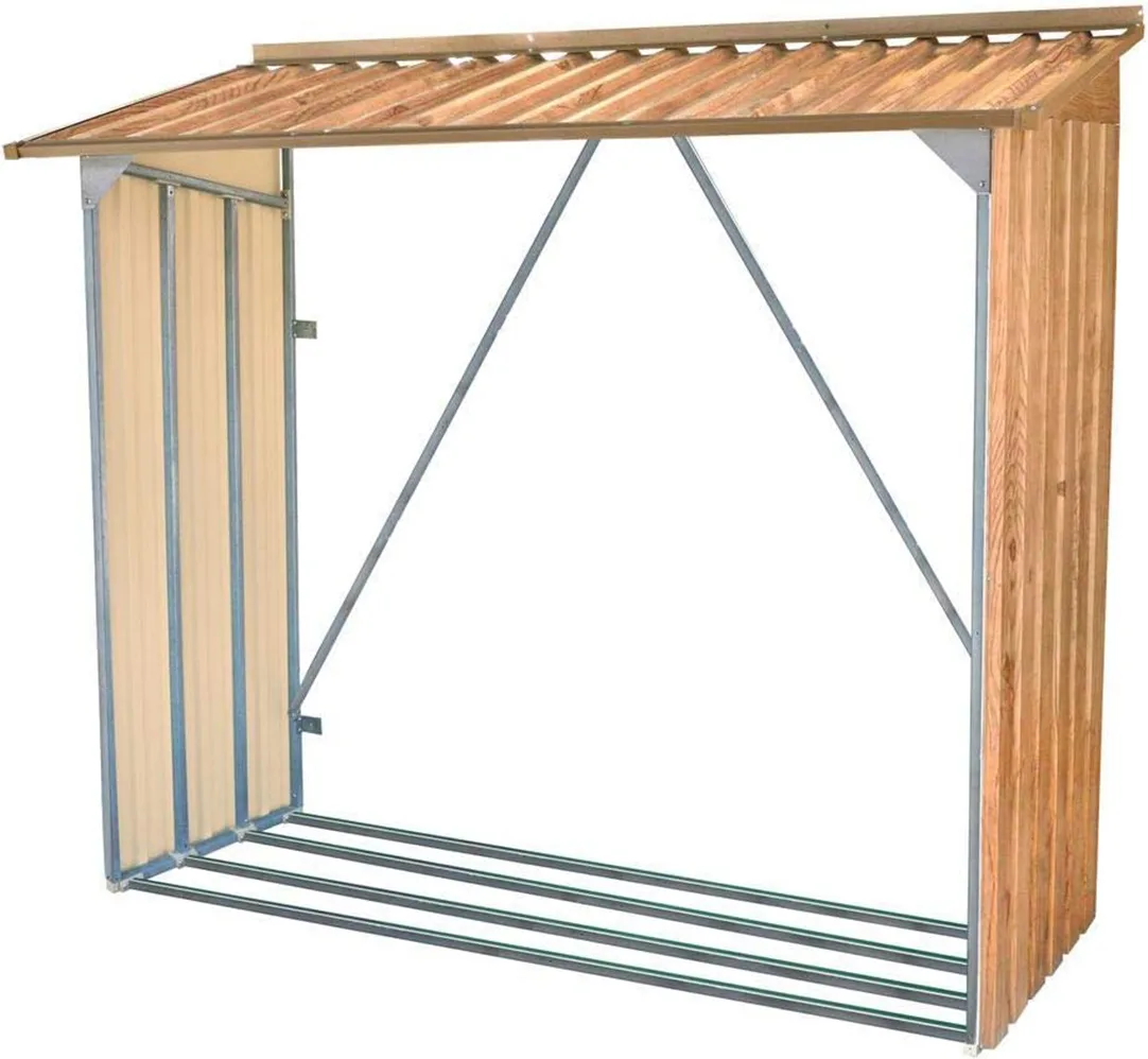 Leñero Metalico Jardin Duramax Modelo Leñero Imitacion Madera