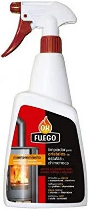 Ok Fuego Limpieza Deca Cristales Estufas Flower 500ml