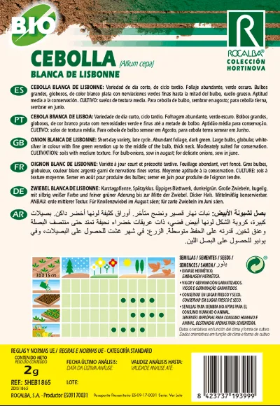 Semilla Ecologica Cebolla Blanc de Lisbone — foto 3