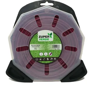 Hilo Desbrozadora Profesional Zuperverde Nylon Estrella 3.3mmx47m Granate