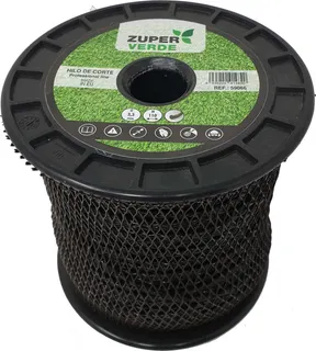 Hilo Desbrozadora Profesional Zuperverde Nylon Trenzado 3mmx133m Negro