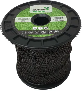 Hilo Desbrozadora Profesional Zuperverde Nylon Trenzado 4mmx75m Negro