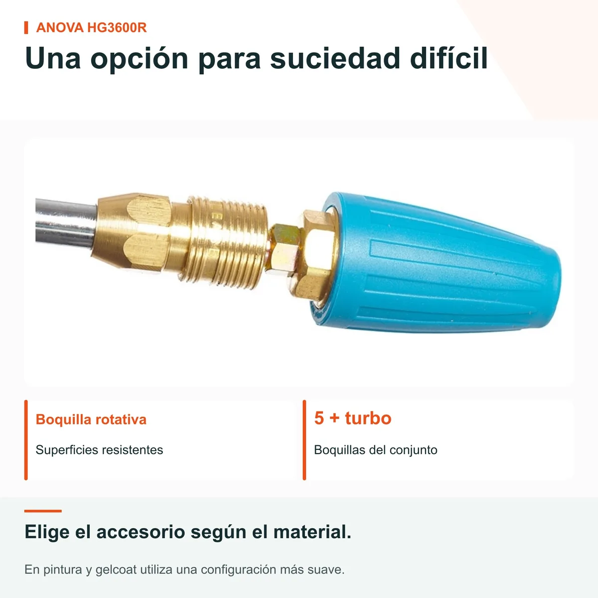 Hidrolimpiadora de gasolina Anova HG3600R · 248 bar · 17 L/min · bomba triplex con reductora — foto 5