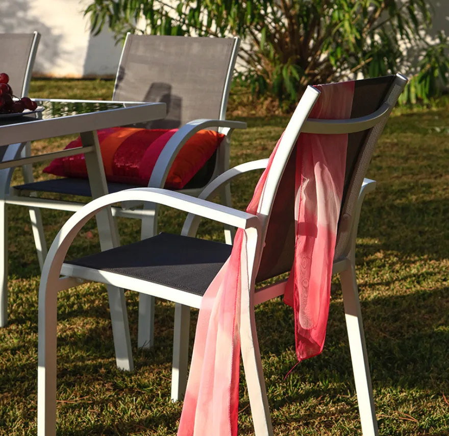 Conjunto Mesa Jardin Acero + 6 Sillas Modelo Ibiza — foto 2