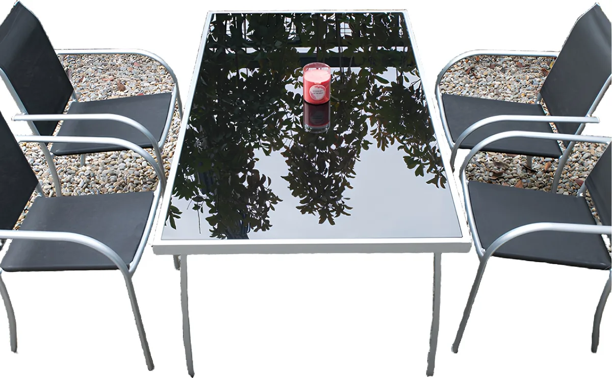 Mesa Jardin + 4 Sillas Modelo Brasil — foto principal