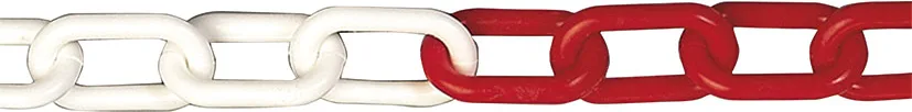 Cadena Plast.8mm.rojo/blanco 25m.