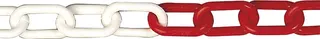 Cadena Plast.8mm.rojo/blanco 25m.