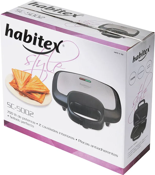 Sandwichera Style Sc5002 2 Cavidades Habitex — foto 4